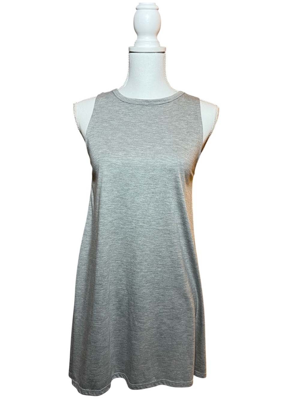 Billabong Grey Sleeveless Tank Dress Swing Mini High Neck Casual Small